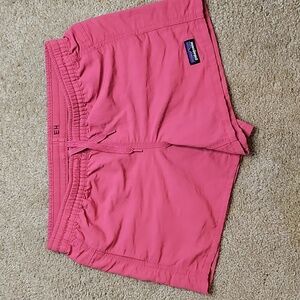 Patagonia Girl's Vibrant Pink Athletic Shorts with pockets